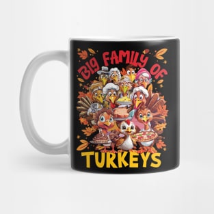 Big Family of Turkeys Mug